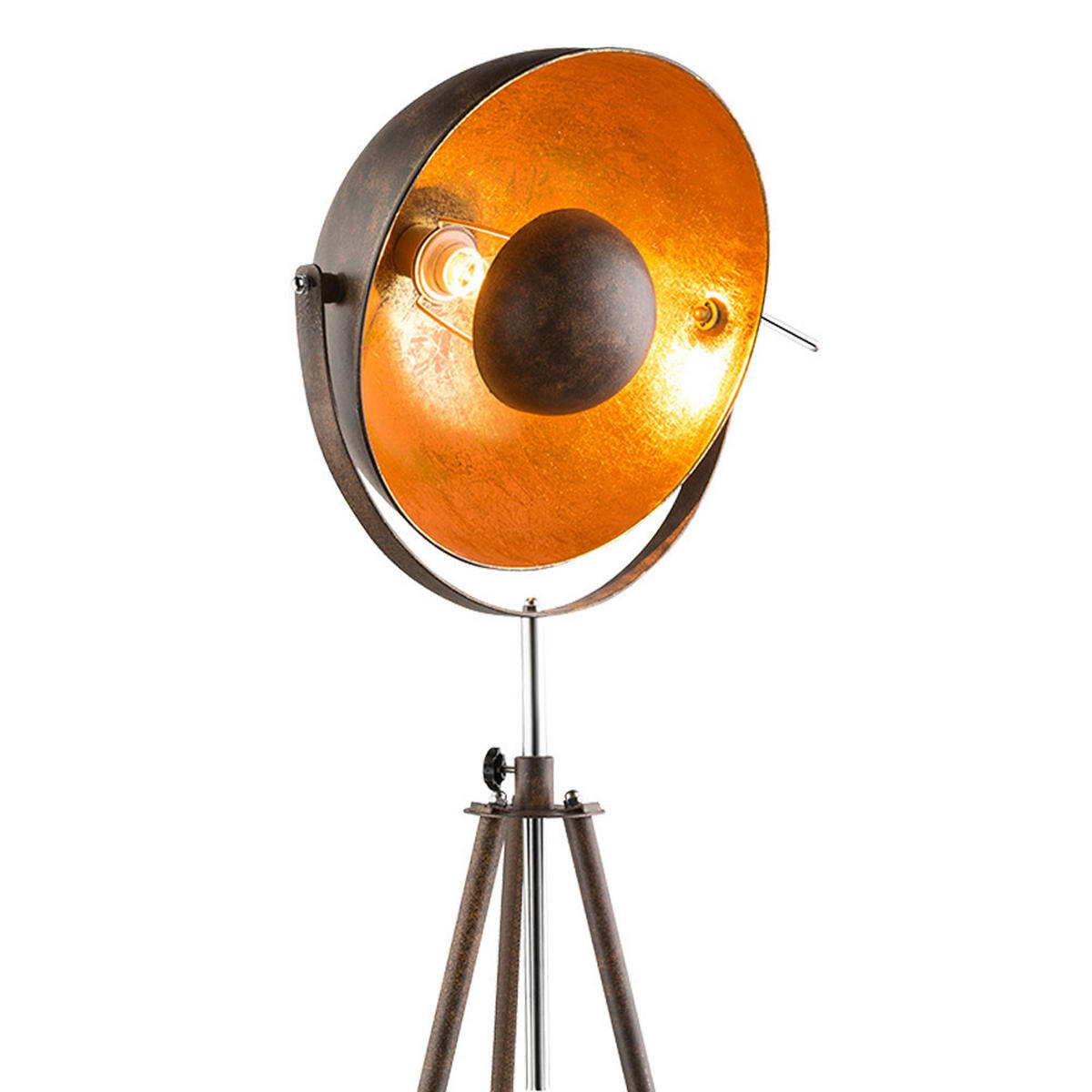 LED STEHLEUCHTE XIRENA I Braun Rostoptik - Braun, Metall (69/69/169cm)