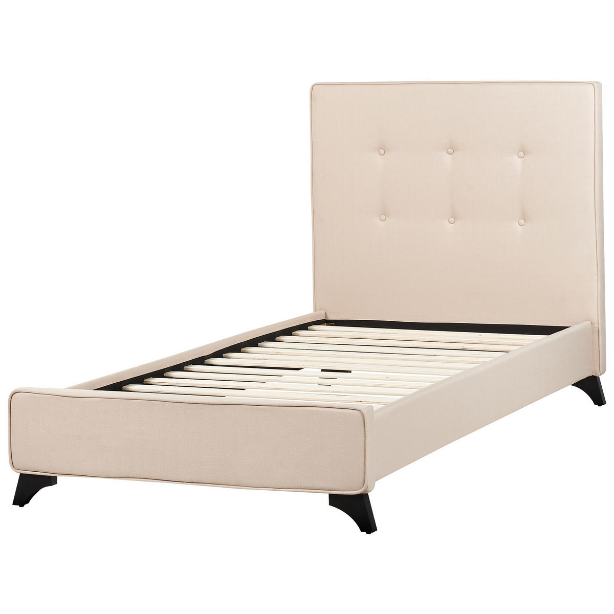 POLSTERBETT 90/200cm Beige Ambassador - Beige, Textil (90/200cm) - Beliani