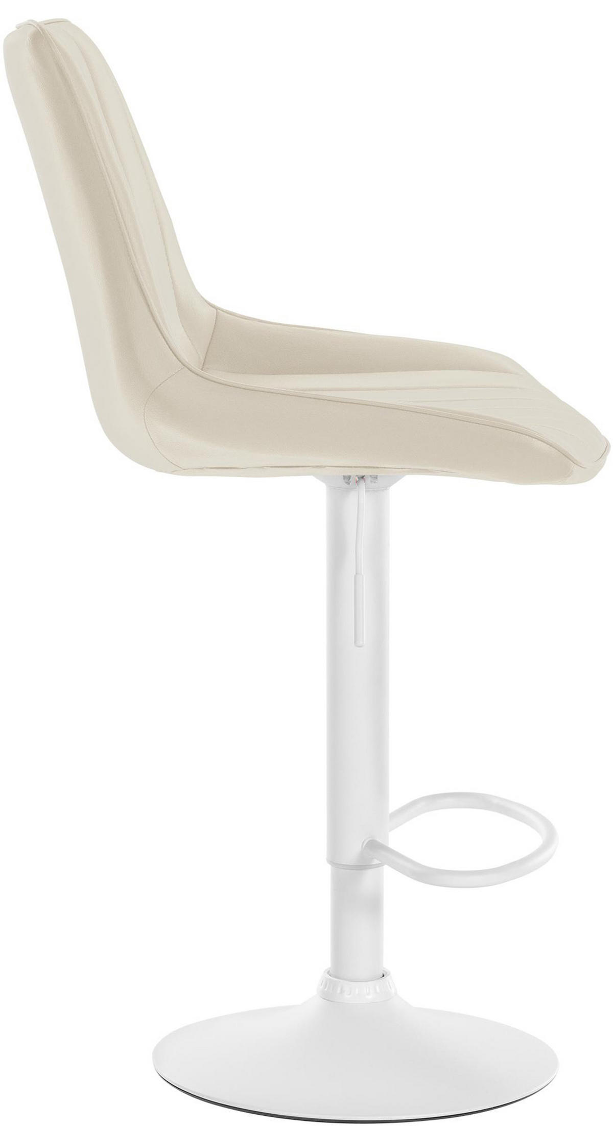 BARHOCKER 2er Set Tolor Kunstleder weiß creme - Naturfarben/Weiß, Kunststoff/Metall (49.5/112/50cm) - TPFLiving