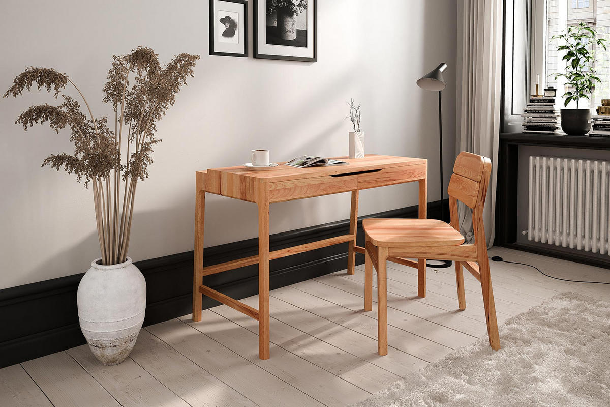 SCHREIBTISCH PAUL Kernbuche - Kernbuche, Holz (57/110/77cm) - byoak