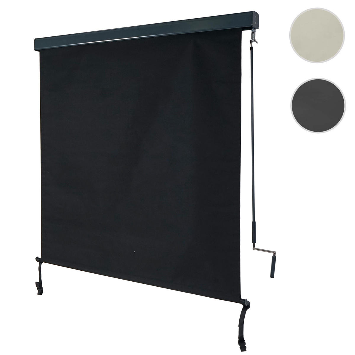 VERTIKALMARKISE Schwarz - Schwarz, Textil (140/250/8cm) - MCW