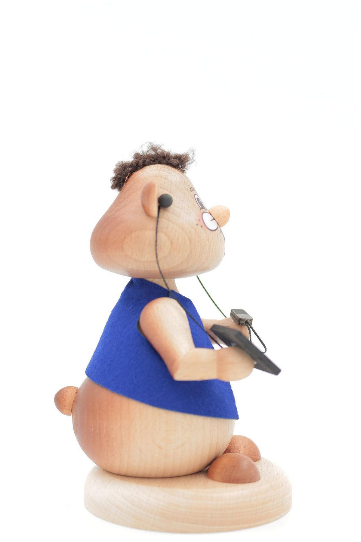 RAUCHFIGUR Hamster Computerfreak 13 cm - Multicolor, Holz (8/13/0.1cm)