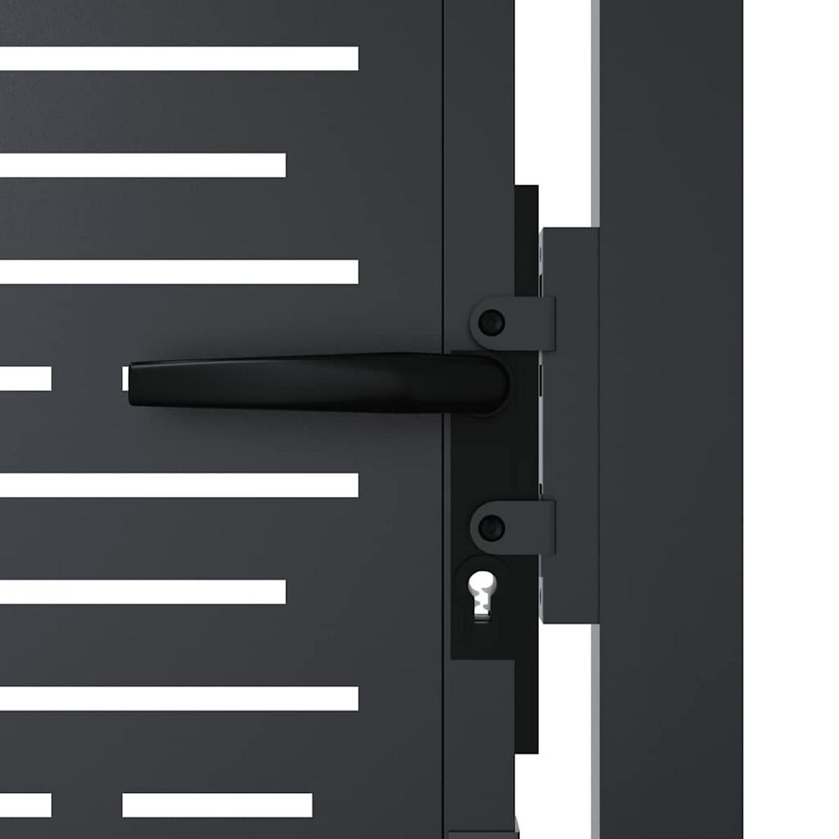 GARTENTOR im Quadratisches Design, 110/205 cm, aus Stahl, Anthrazit - Grau, Metall (200/205cm) - vidaXL
