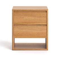 NACHTTISCH Margo aus massivem Eichenholz, Variante A – offener Boden - Eichefarben/Naturfarben, Holz (50/57/40cm) - Danzz