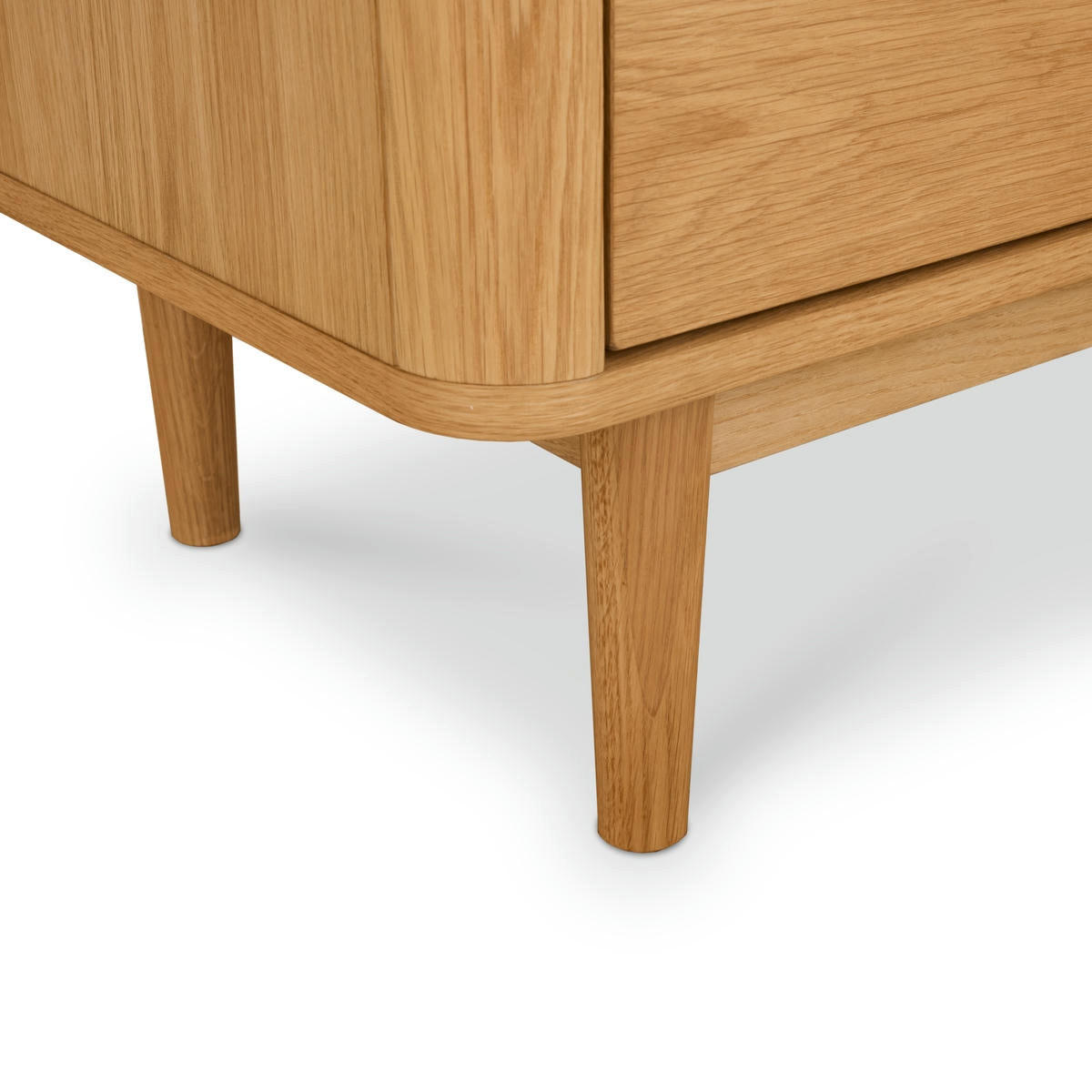 VITRINE Eiche massiv - Eichefarben/Braun, Holz/Holzwerkstoff (100/190/45cm) - Furnhouse