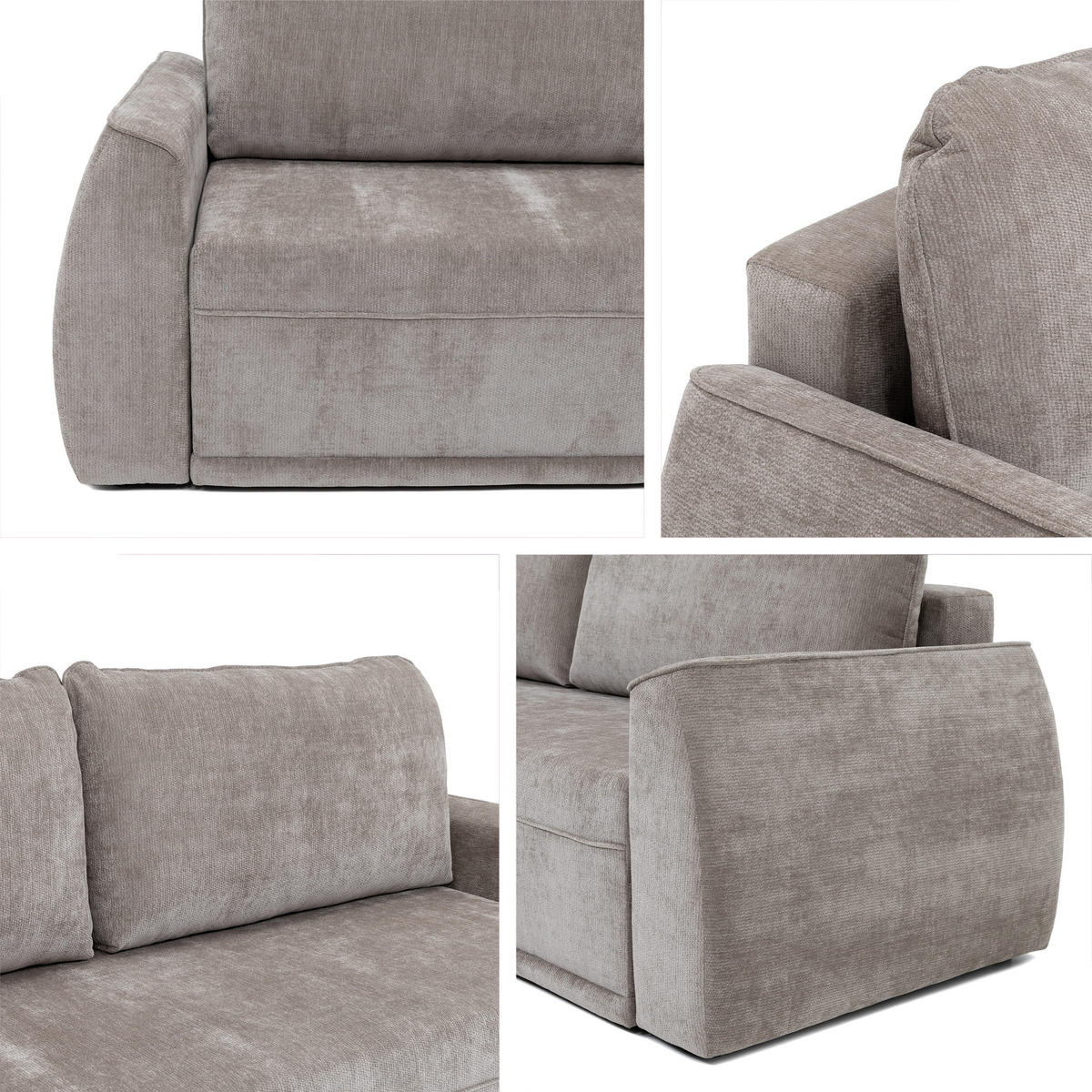 SCHLAFSOFA Floxi - Schwarz/Graphitfarben, Holz/Kunststoff (244/96/96cm) - MIRJAN24