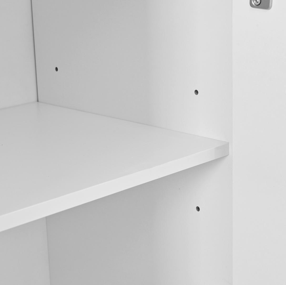 SIDEBOARD 160/36/78 cm Weiß aus MDF mit LED-Beleuchtung - Weiß, Holzwerkstoff (36/78/160cm) - OKMYHOME