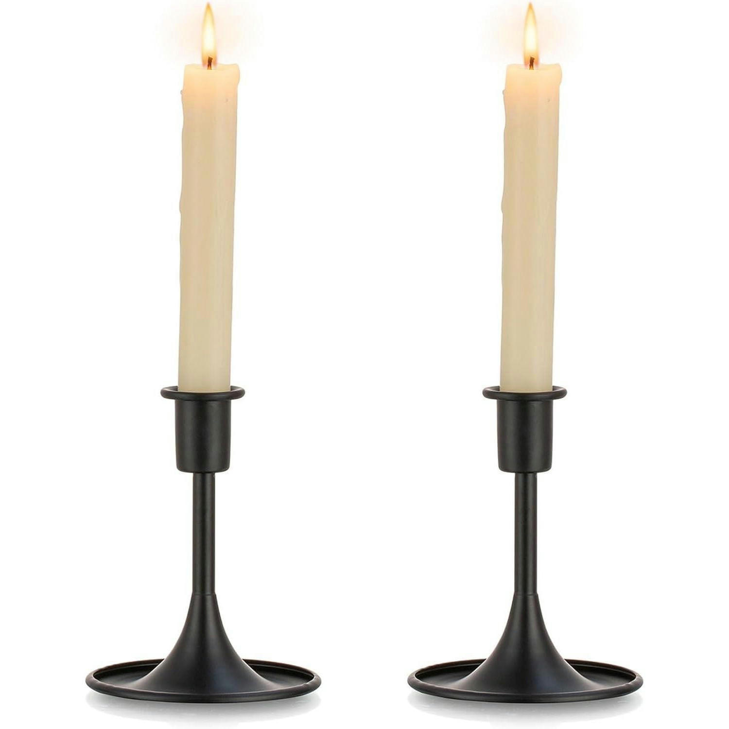 KERZENSTÄNDER 2er Set Metall Schwarz 12.5 cm - Schwarz, Metall (5/5/10cm)