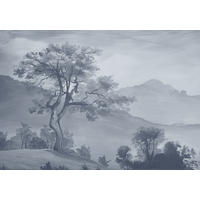 FOTOTAPETE italienische Landschaft 4 x 2.79 m - Blau, Papier (400/279cm) - ESTAhome