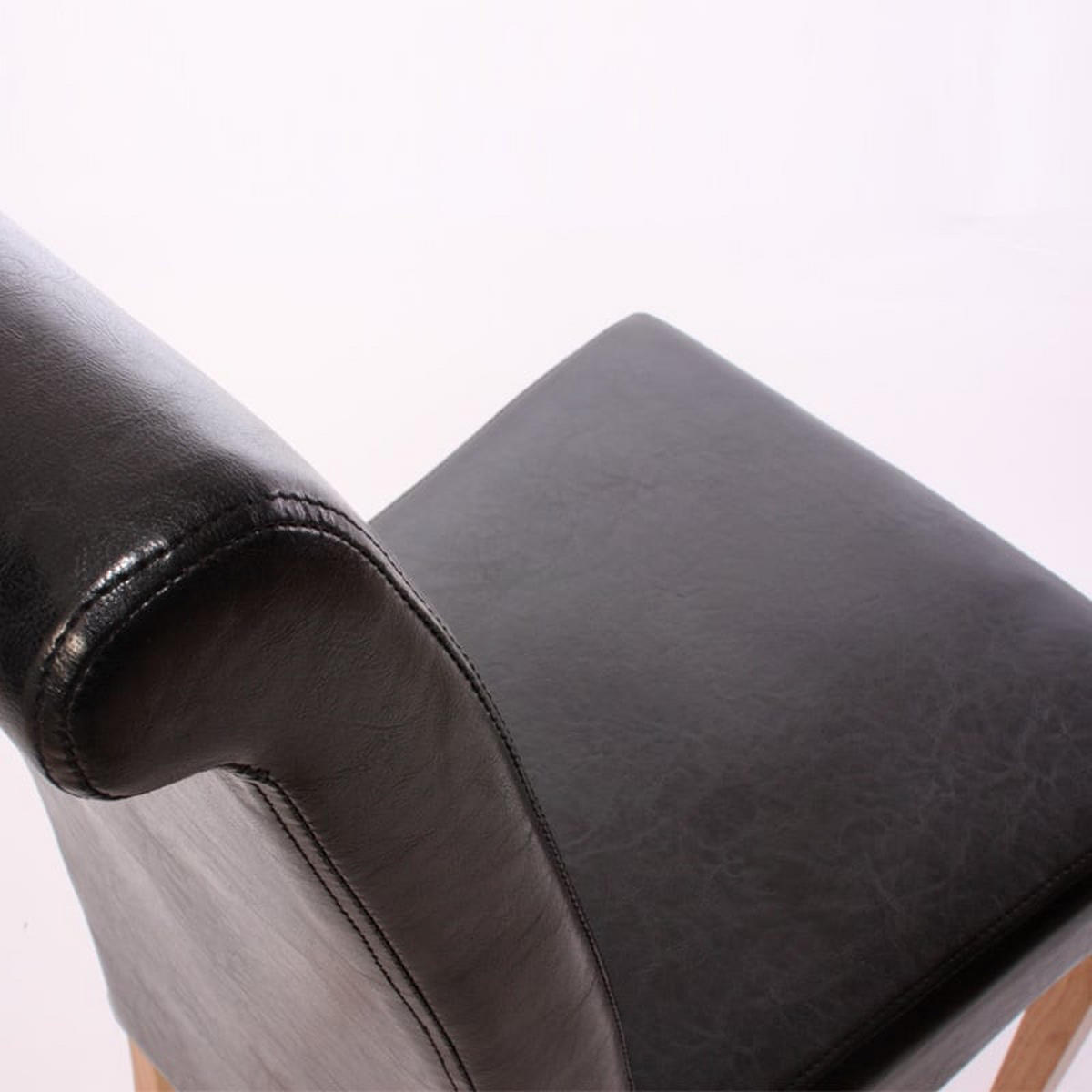 ESSZIMMERSTUHL Schwarz, Dunkelbraun 2er-Set - Dunkelbraun/Schwarz, Leder (46/99/50cm) - MCW