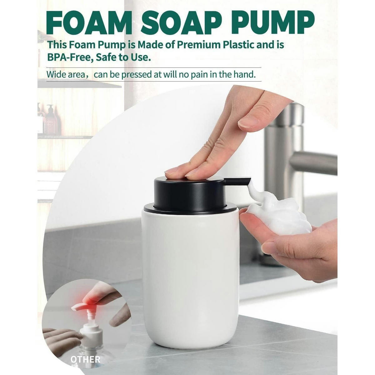 SEIFENSPENDER Keramik Matt Weiß 350 ml - Weiß, Keramik (8/14/8cm)