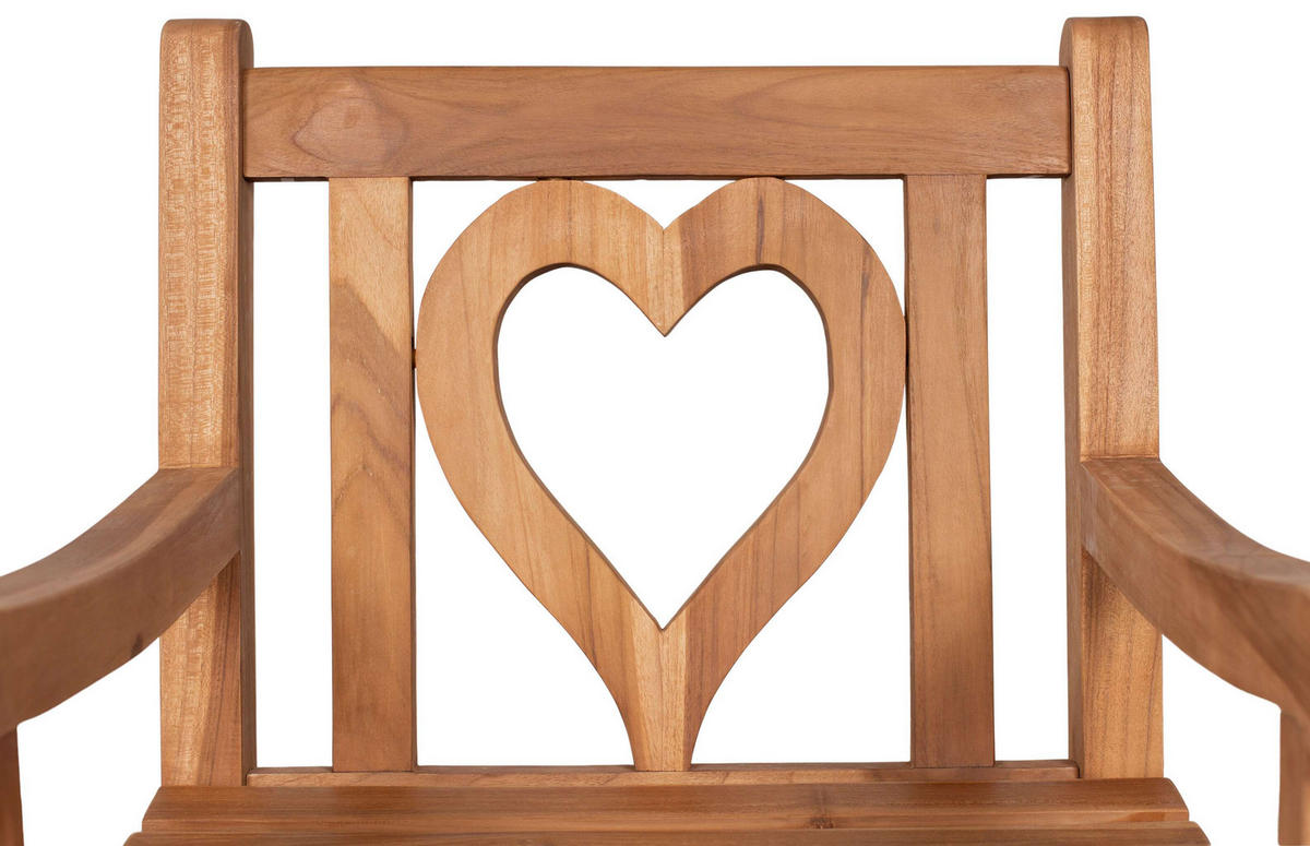 GARTENSTUHL Herz - Braun, Naturmaterialien/Metall (60/91/60cm) - Mr. Deko