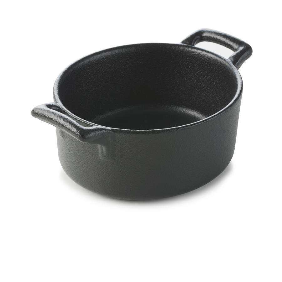 KASSEROLLE OHNE DECKEL 25CL Gusseisenoptik - Schwarz, Keramik (10cm) - Revol Porcelaine France