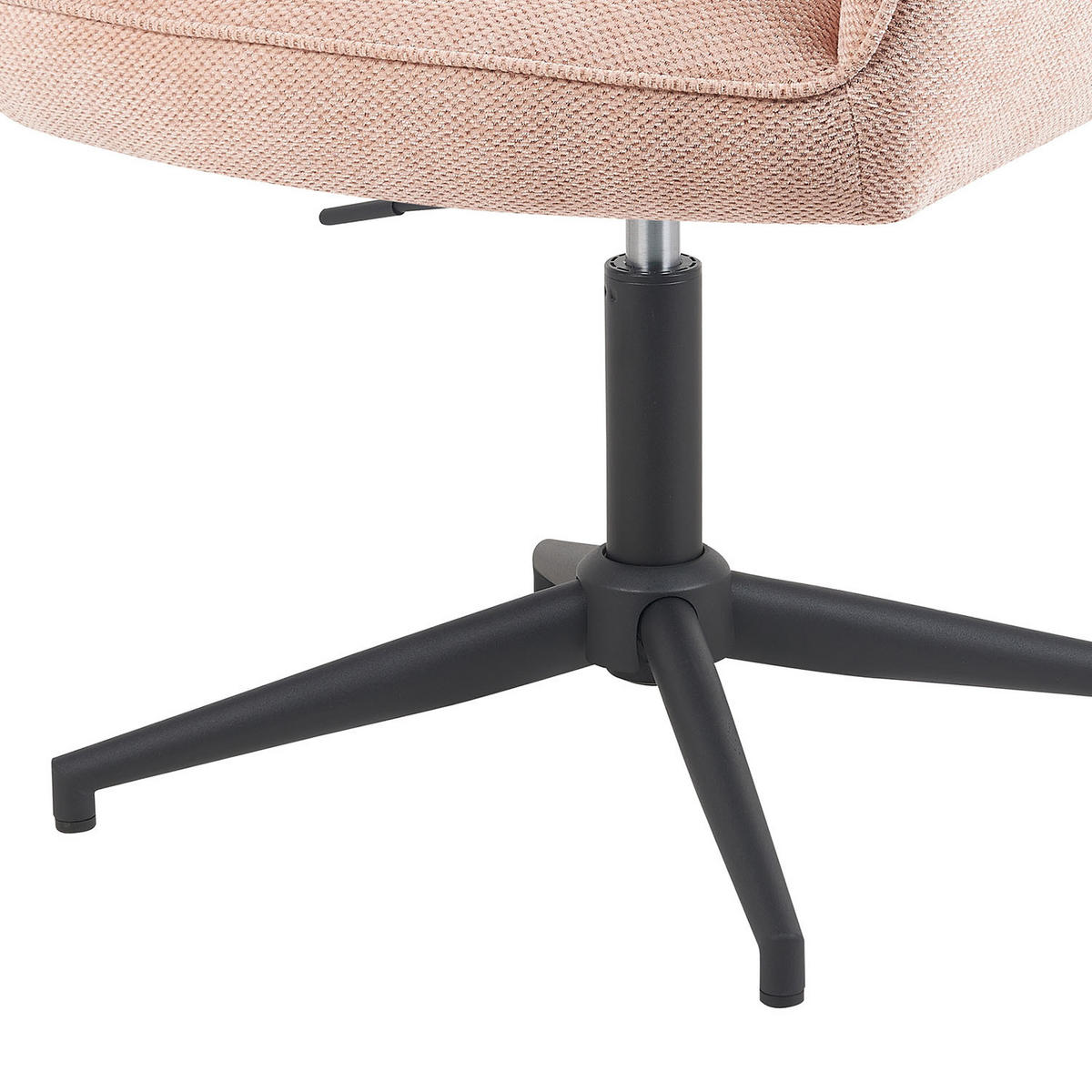 BÜROSTUHL Mika-Bryn - Schwarz/Rosa, Textil/Metall (60/84/65cm) - DUBI Möbel