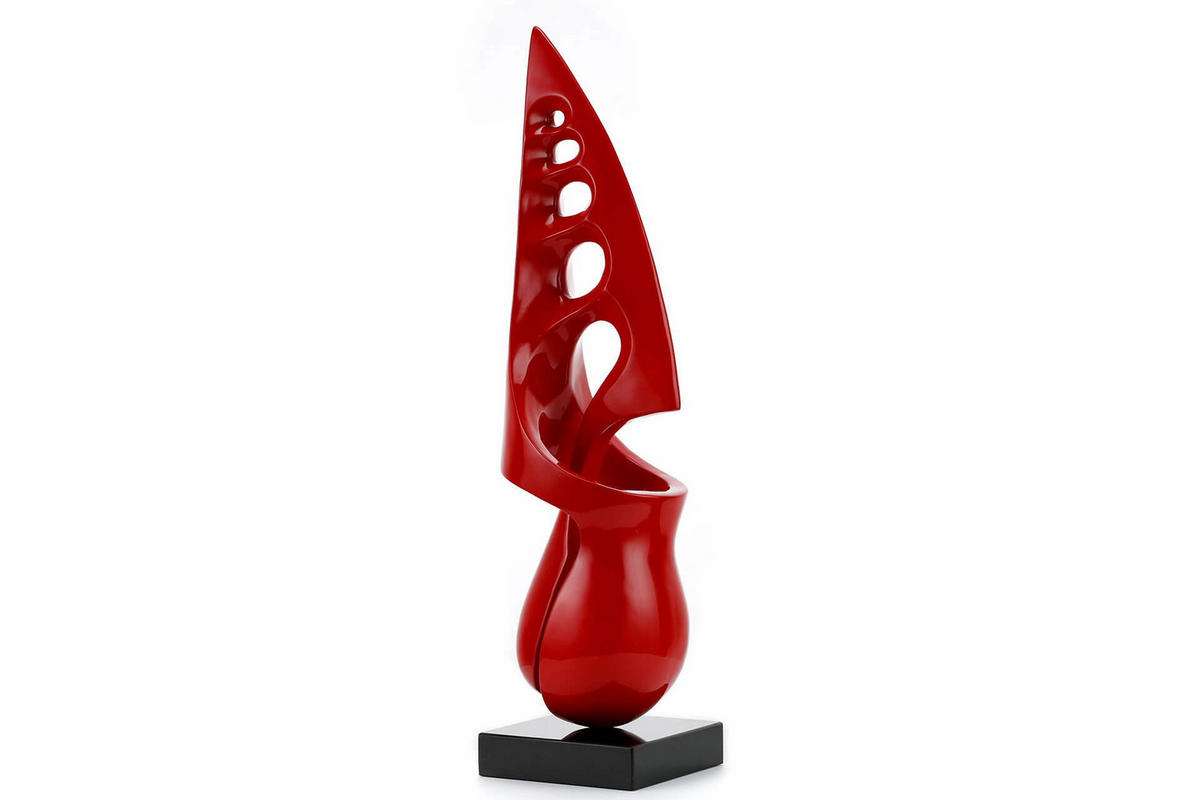 SKULPTUR Rot 15/56 cm - Rot, Stein (3/56/15cm) - KUNSTLOFT