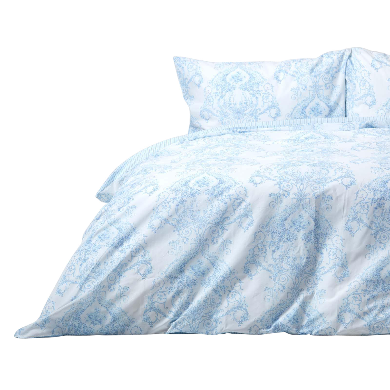 WENDEBETTWÄSCHE Toile-De-Jouy - Blau, Textil (260/220cm) - Homescapes