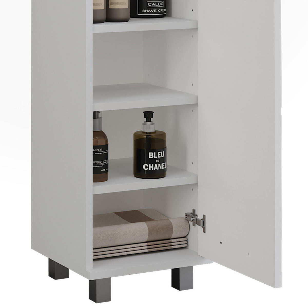 MIDISCHRANK Ilias Weiß 30.2 x 95 cm mit Tür - Weiß, Holzwerkstoff (30.2/95/30cm) - Vicco