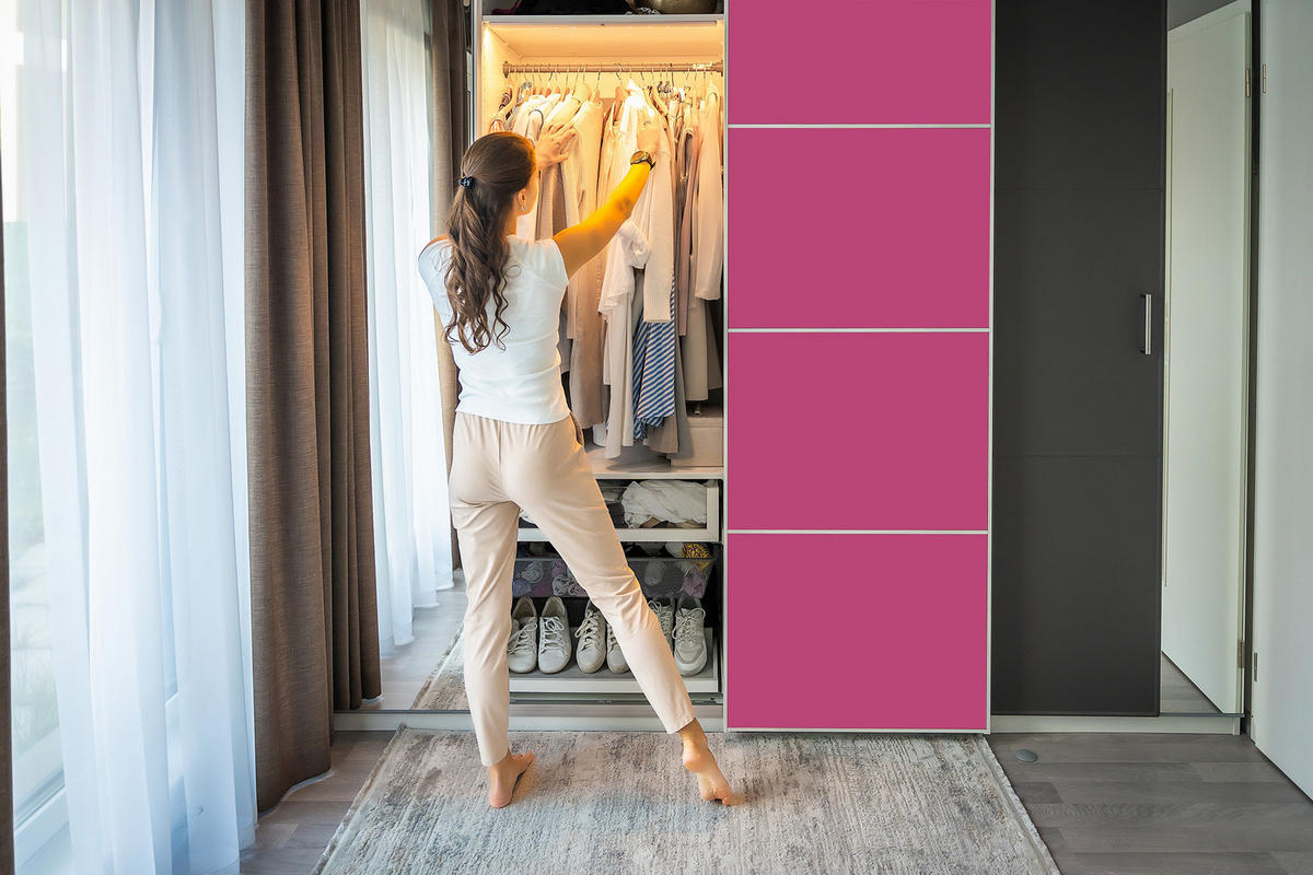 MÖBLAUFKLEBER 100x50 cm dunkelrosa - Beige, Kunststoff (100/50/0.1cm) - Wallfluent