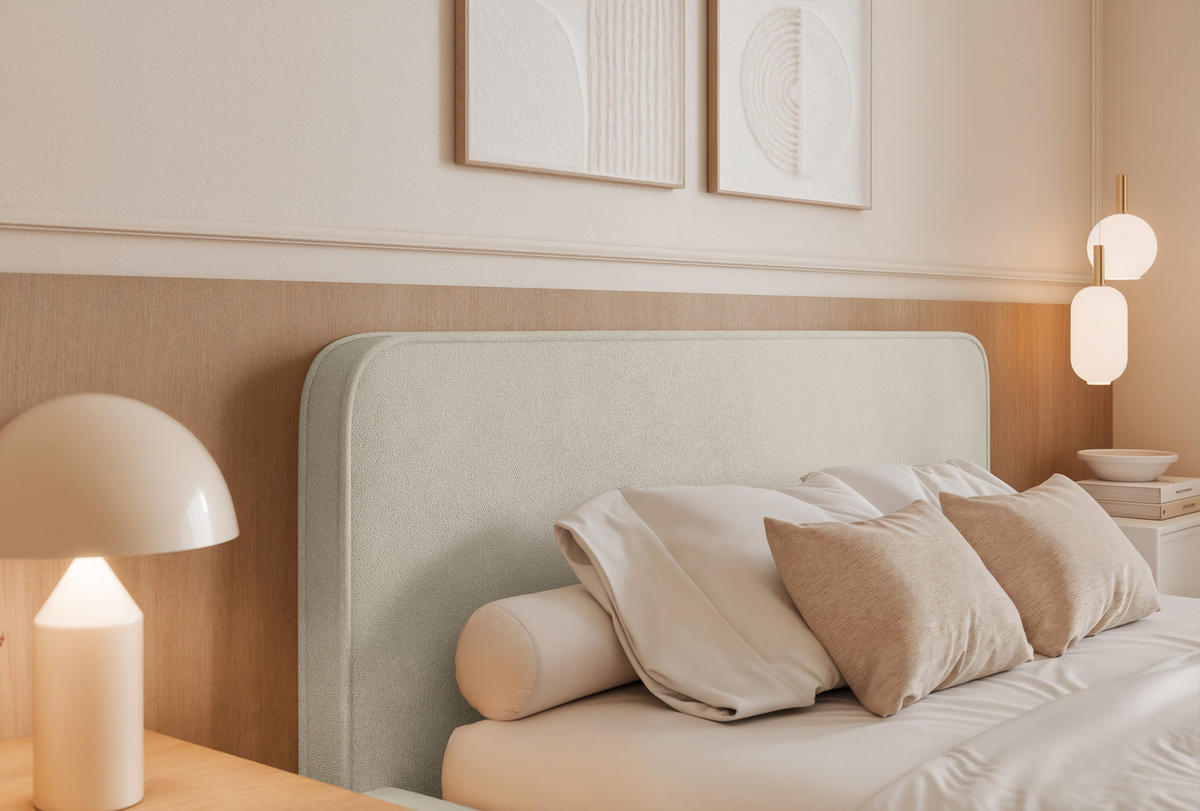 POLSTERBETT Monteli 200x200 cm, Beige - Beige, Textil (200/200cm) - Fedve