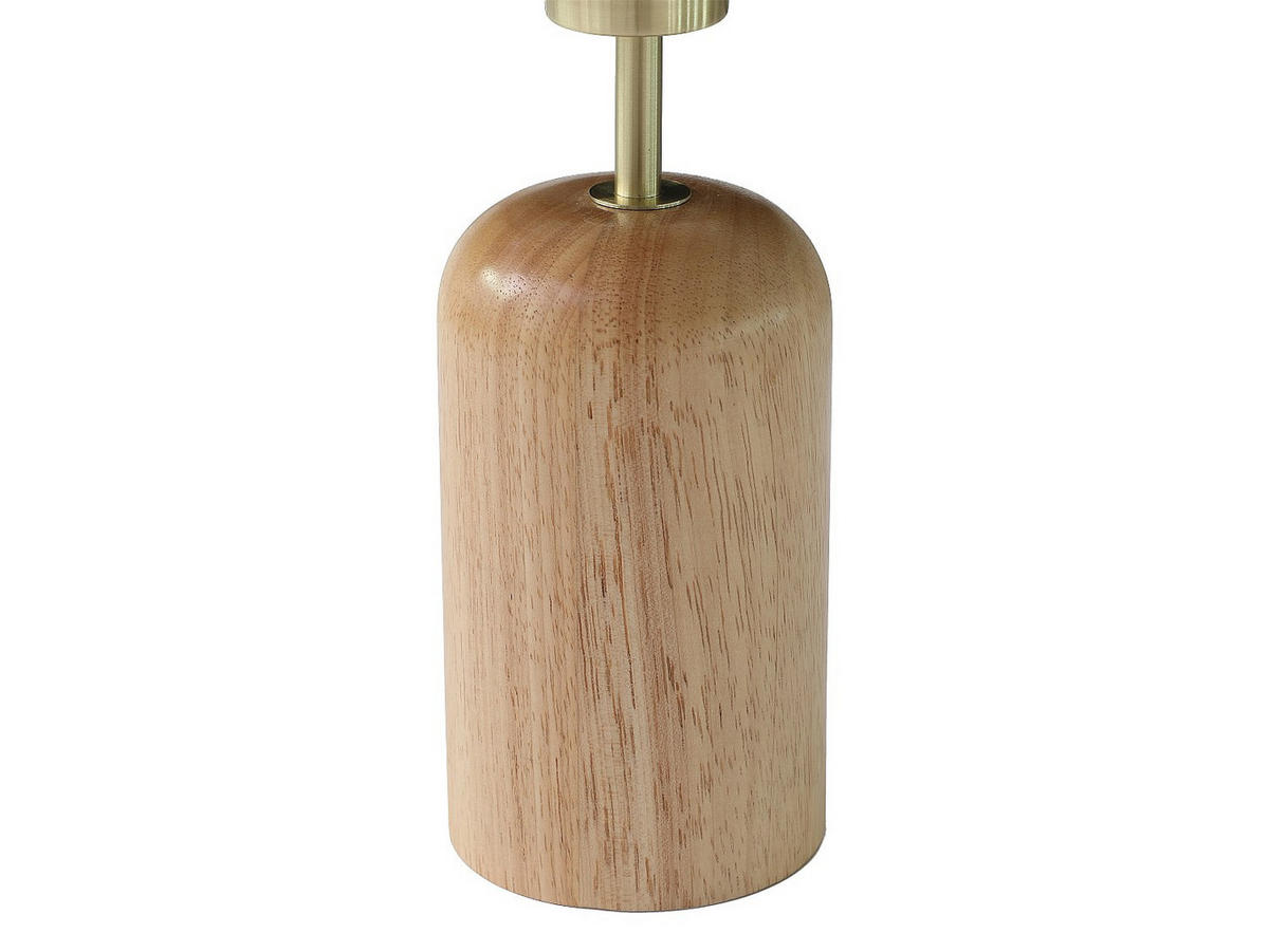 TISCHLAMPE - 20 cm x 20 cm - Holz, Platte, Metall - Naturfarben Hell, Weiß TANTA - Naturfarben/Weiß, Holz/Metall (20/20/35.5cm) - Vente-Unique
