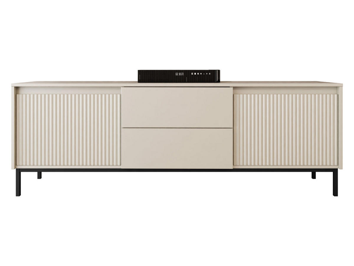 TV-ELEMENT Ozmi 2K2SZ - Kaschmir/Schwarz, Holzwerkstoff/Metall (174/60/40cm) - MIRJAN24