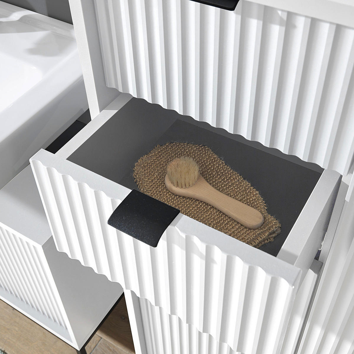 MIDISCHRANK - Weiß, Holzwerkstoff (60/106/32cm) - home24