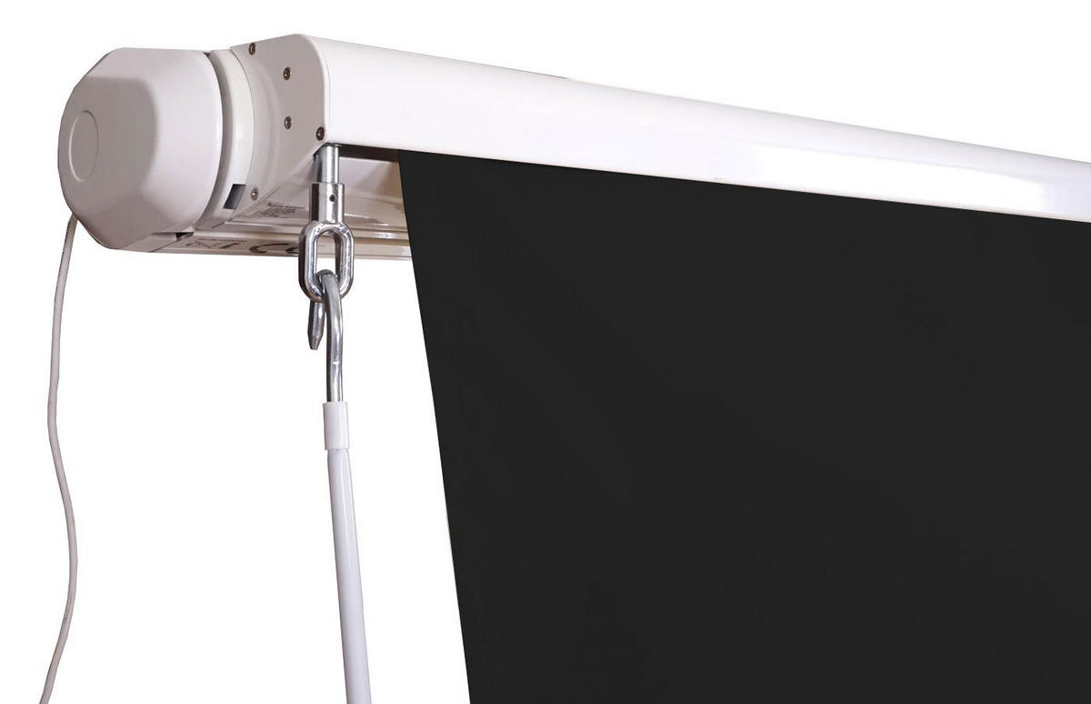 KASSETTEN-MARKISE VOLANT AUSFAHRBAR Anthrazit - Anthrazit, Textil (400/15/300cm) - MCW