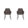 ESSZIMMERSTUHL Lenny Grau 64/56/84 cm 2er-Set - Grau, Textil (56/84/64cm) - LABEL51