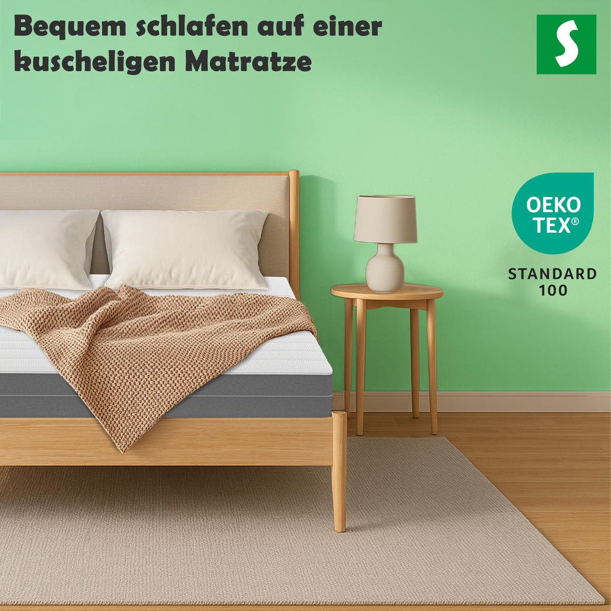 KALTSCHAUMMATRATZE 140x190 cm – 7 Zonen Matratze - Weiß, Textil (140/190cm) - Schlaftroll
