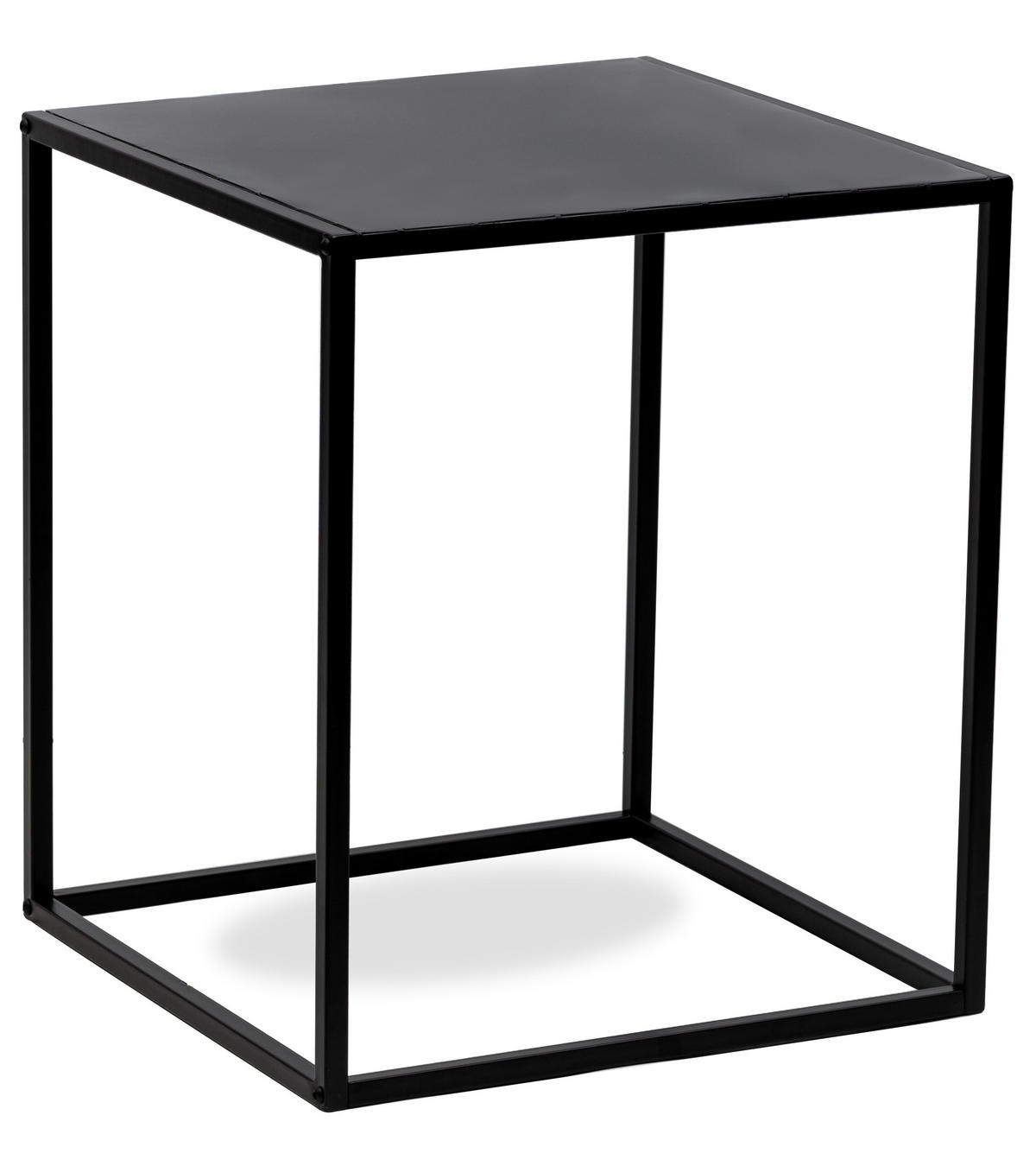 BEISTELLTISCH Rechteckig Schwarz 45 x 45 x 52 cm - Schwarz, Metall (45/45/52cm) - Nordlys