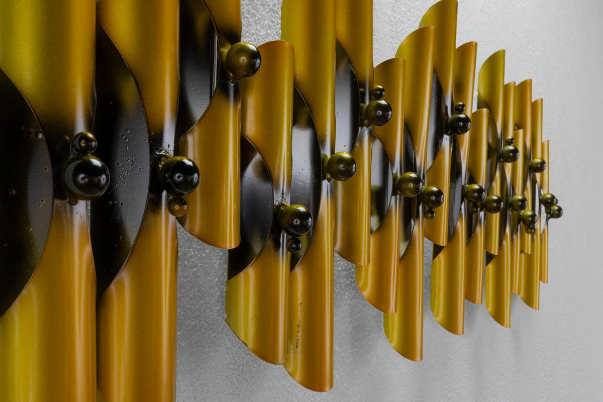 WANDDEKO Gold 90/32 cm - Goldfarben, Metall (2.85/32/5cm) - KUNSTLOFT
