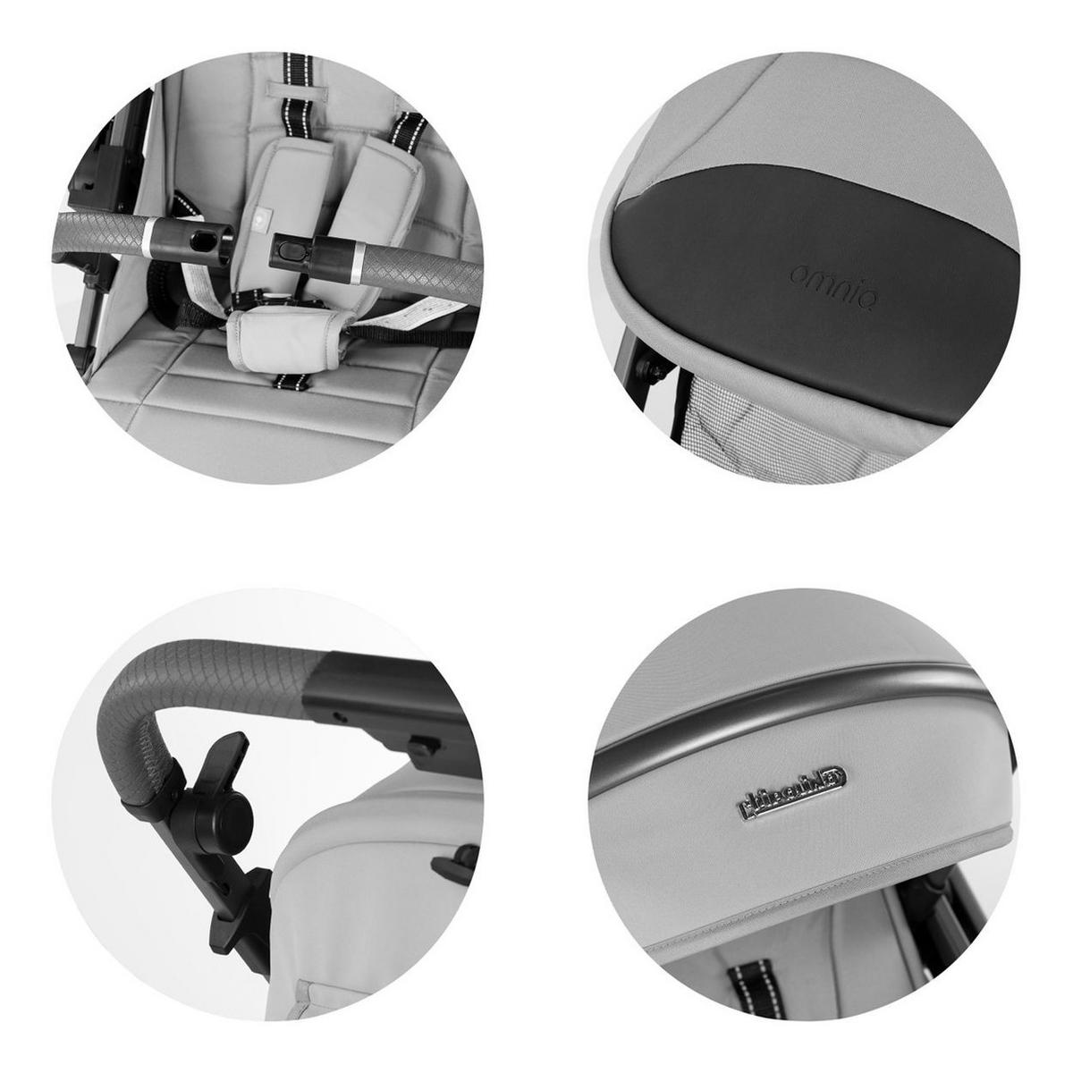 KINDERWAGEN Omnia PU-Räder grün klappbar, Stoßdämpfer, Sonnendach, Fußsack - Grün, Metall (69/63/102cm) - Chipolino