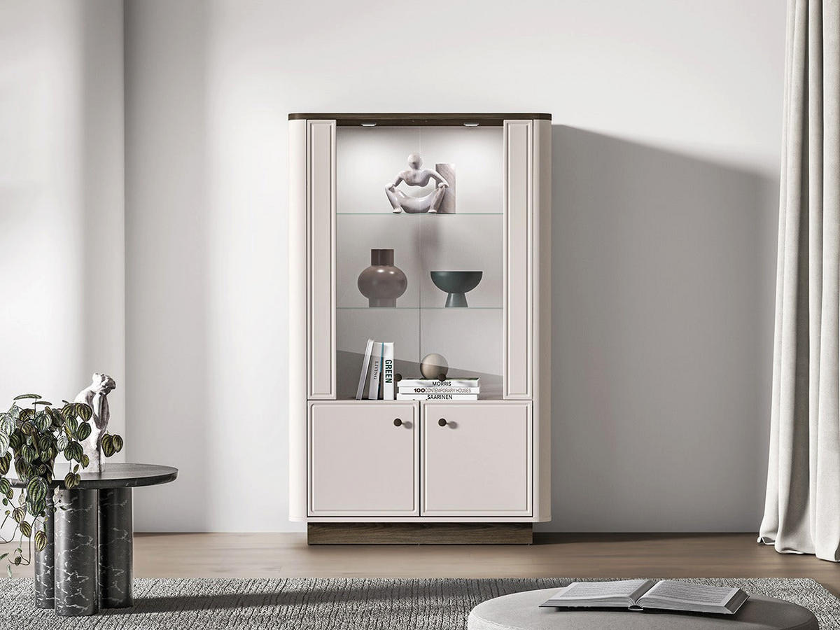 VITRINE – 92 cm – Vilavio – Eichefarben - Eichefarben, Holzwerkstoff (92/150/40cm) - hi-markt