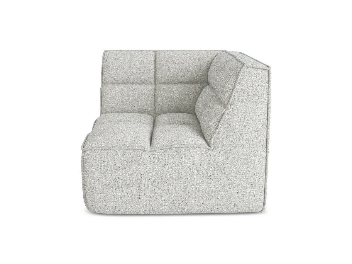 SOFAELEMENT Strukturstoff Stoff Beige - Beige/Schwarz, Kunststoff/Textil (98/75/98cm) - Makamii