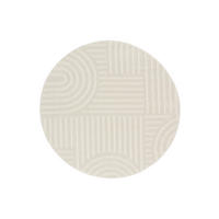 BOHO-TEPPICH Weiß Ø160 cm - Weiß, Textil (160/160cm) - Tesso Living