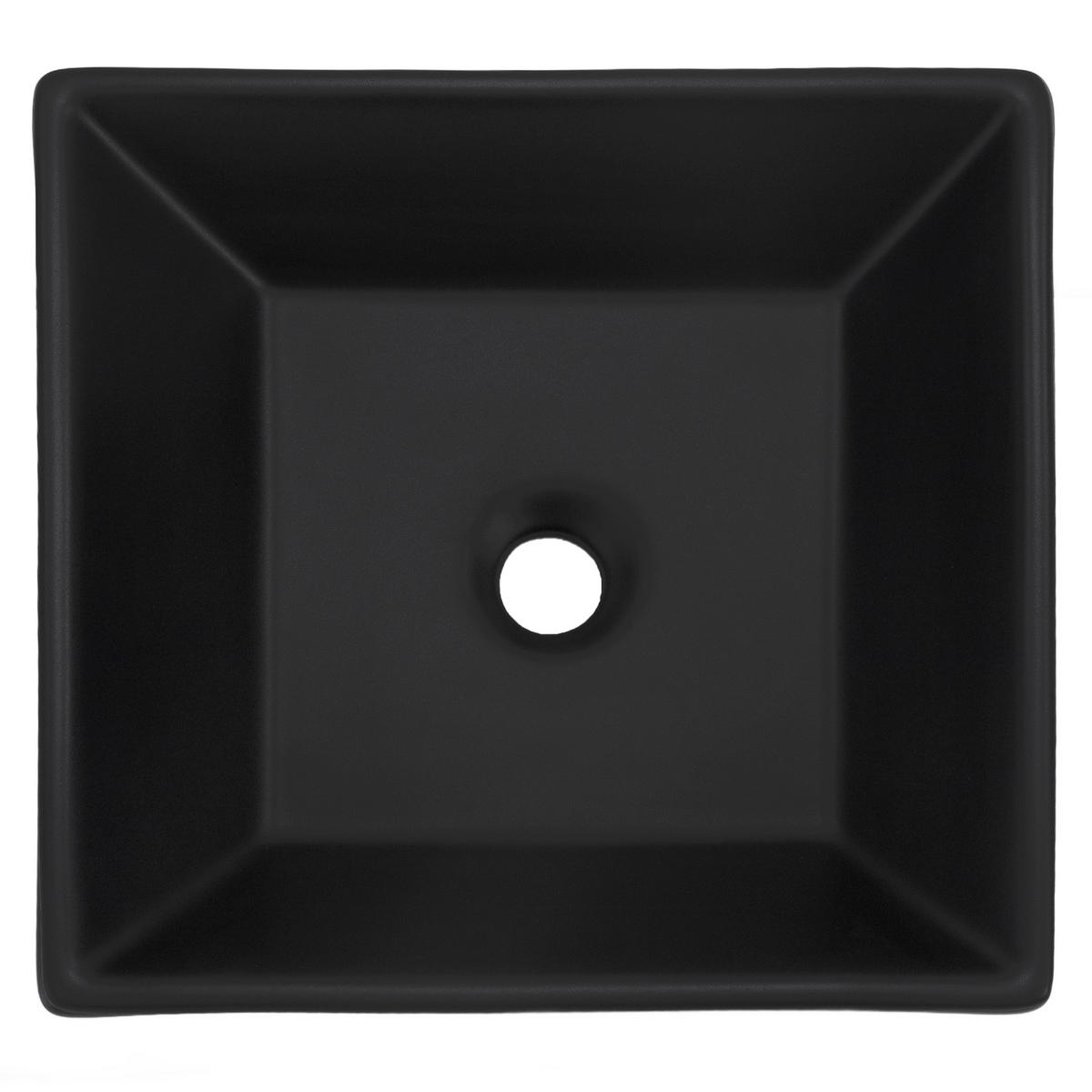 WASCHBECKEN - Schwarz, Keramik (41/12/41cm) - ML-DESIGN