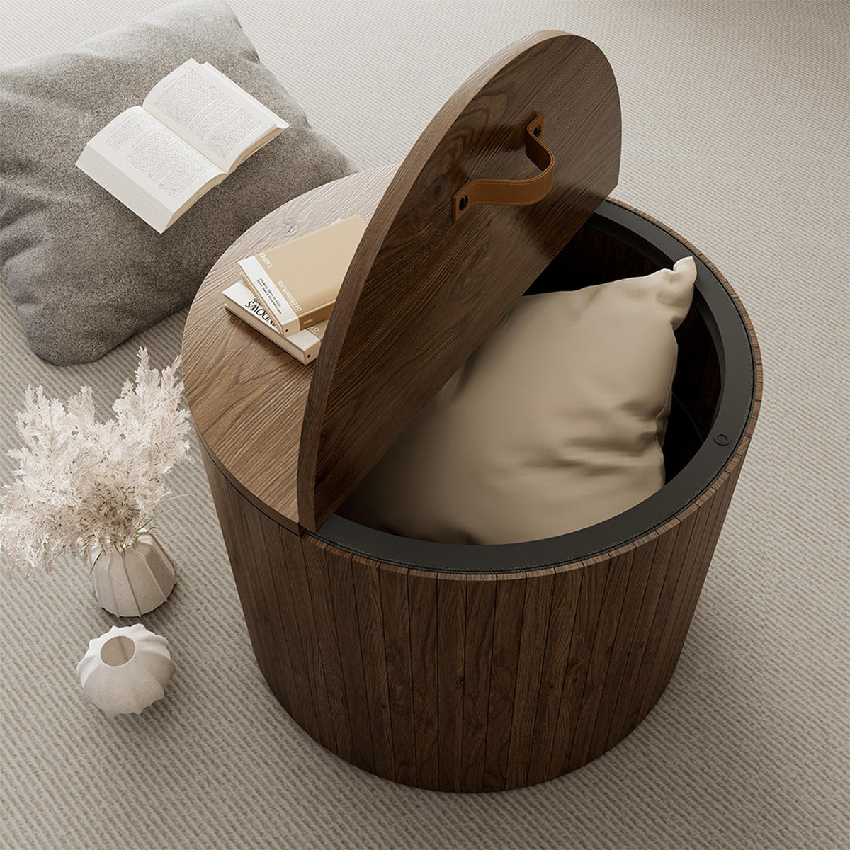 COUCHTISCH Tavilo Walnuss 48 x 48 cm - Walnussfarben, Holzwerkstoff (48/48/38cm) - Vicco