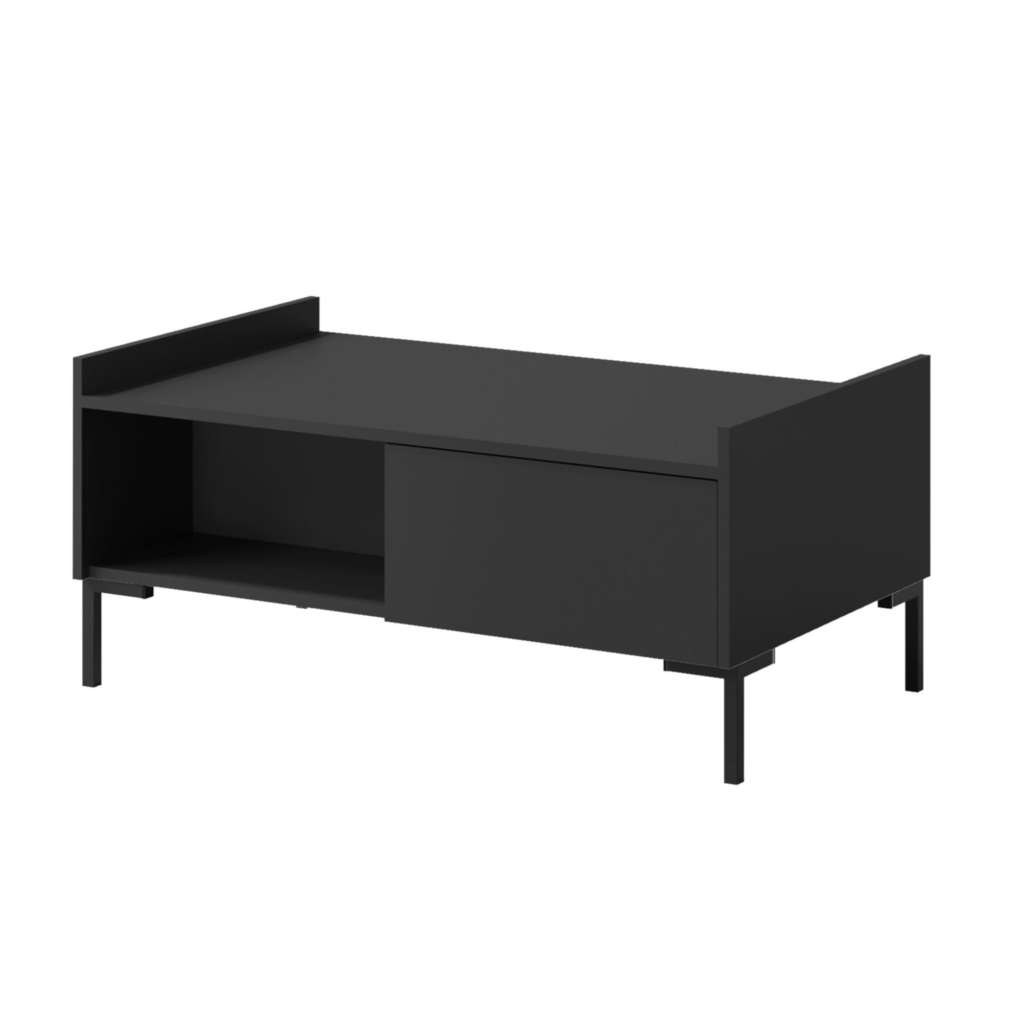 COUCHTISCH Liam 100 x 60 Schwarz (rechteckig) - Schwarz, Holzwerkstoff/Metall (60/100/45cm) - mzm24
