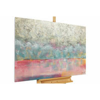 ÖLGEMÄLDE 120/80 cm - Türkis/Beige, Holz/Textil (2.08/80cm) - KUNSTLOFT