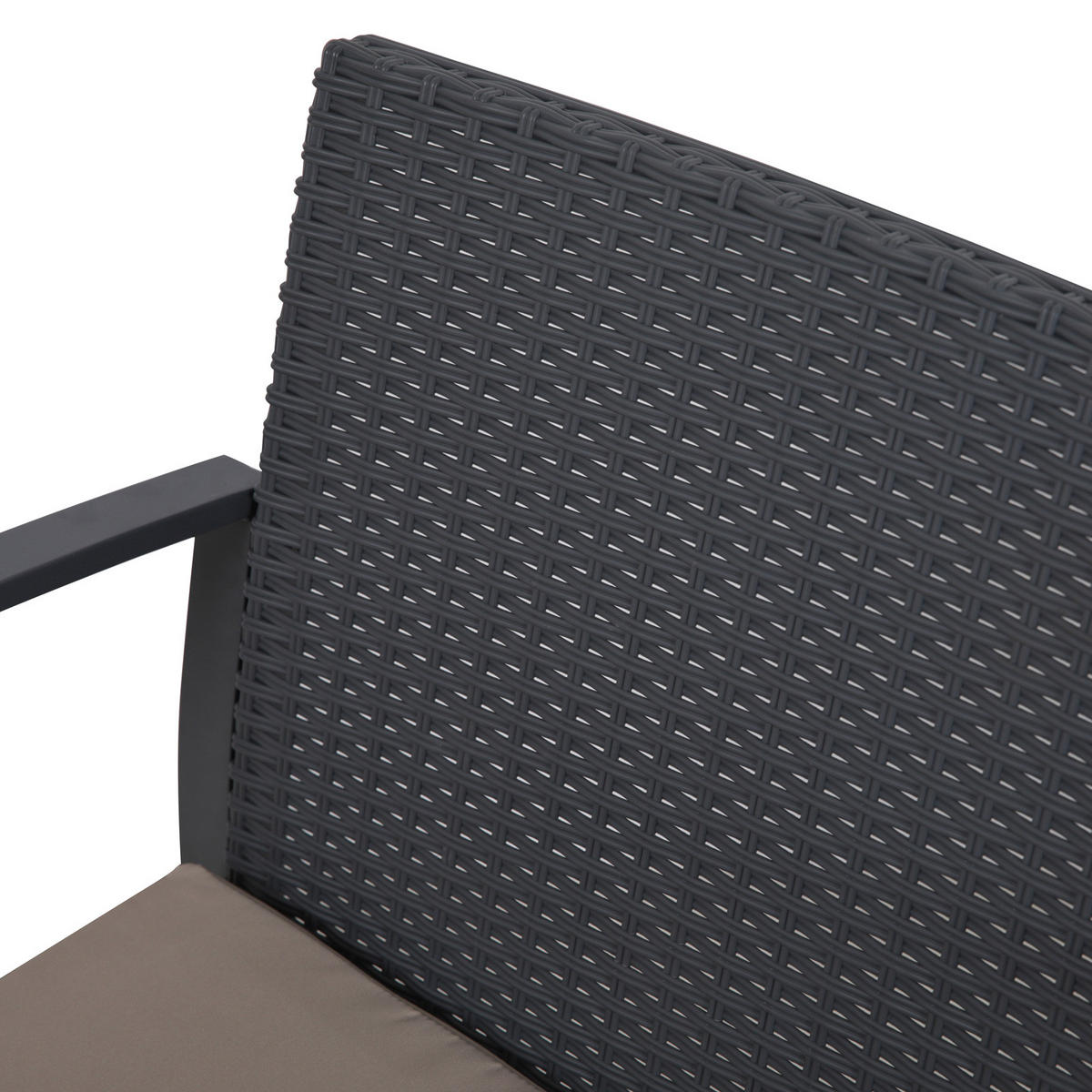 GARTENSET Lois L Schwarz/Beige - Beige/Schwarz, Kunststoff - SVITA