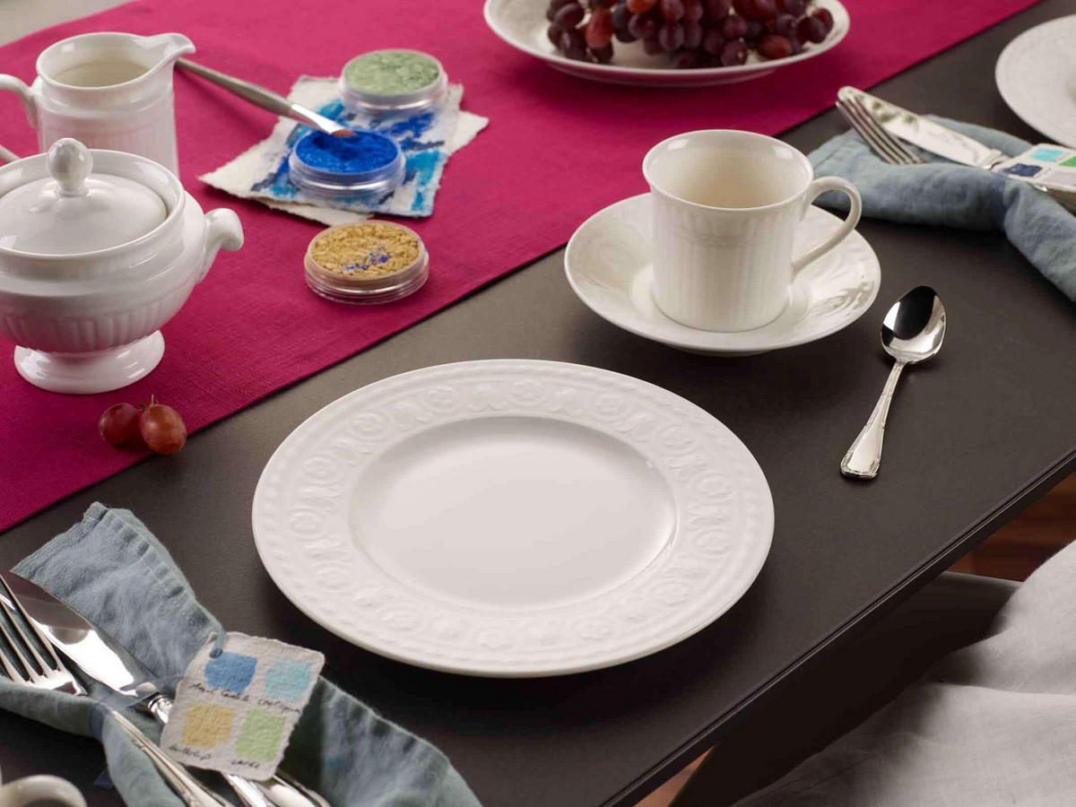 KAFFEETASSE MIT UNTERTASSE Cellini weiß 200 ml 2er Set - Weiß, Keramik (1/1/1cm) - Villeroy & Boch