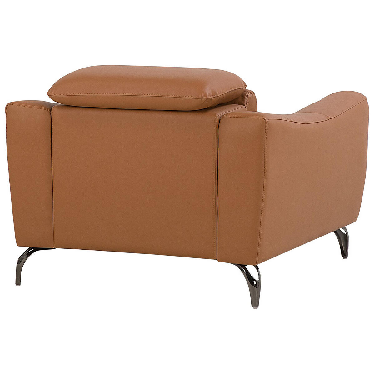 SESSEL Leder goldbraun Narwik - Braun, Leder (104/93/98cm) - Beliani