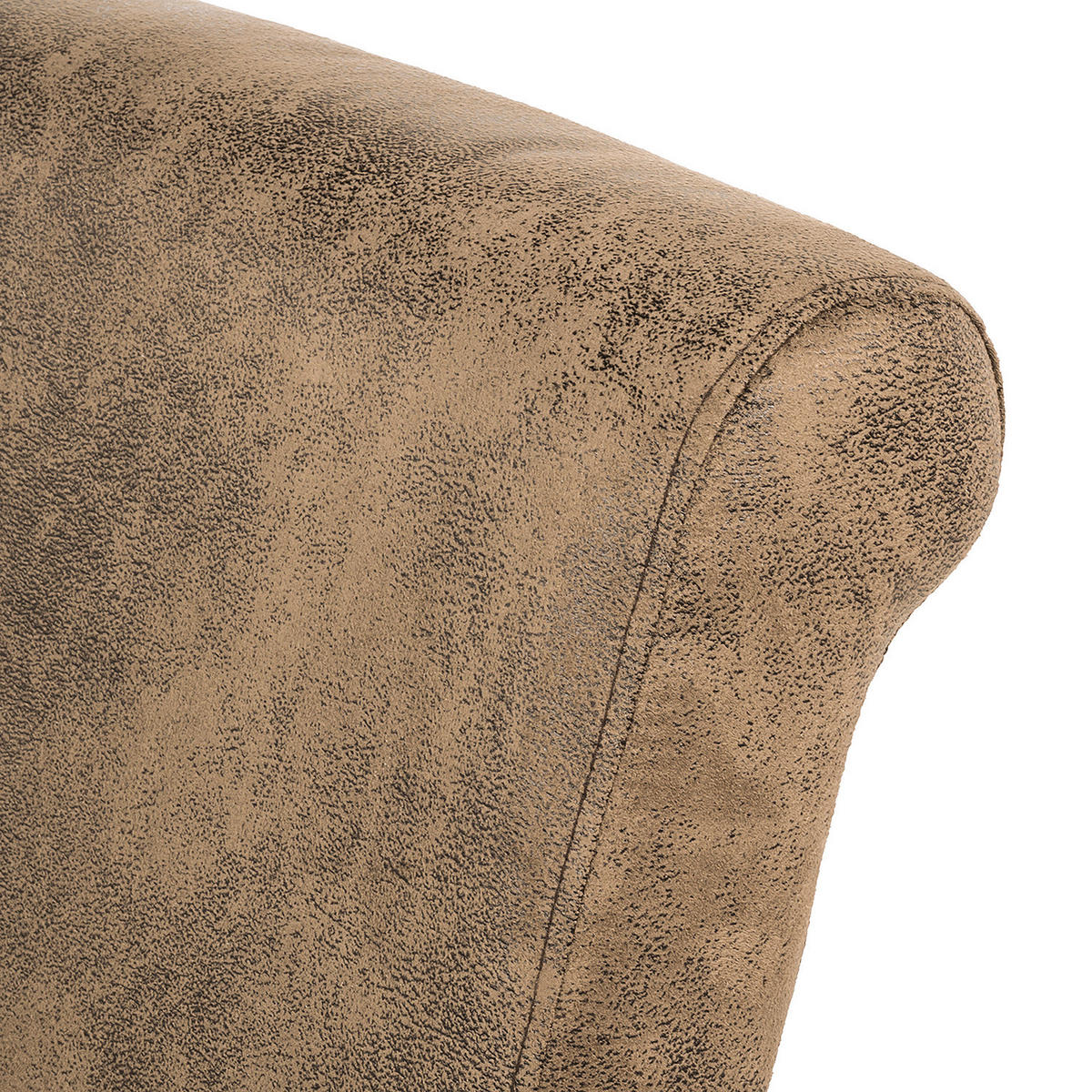 POLSTERSTUHL - Braun - Microfaser - Eiche - 47 x 108 x 64 cm - Braun, Holz/Textil (47/108/64cm) - home24