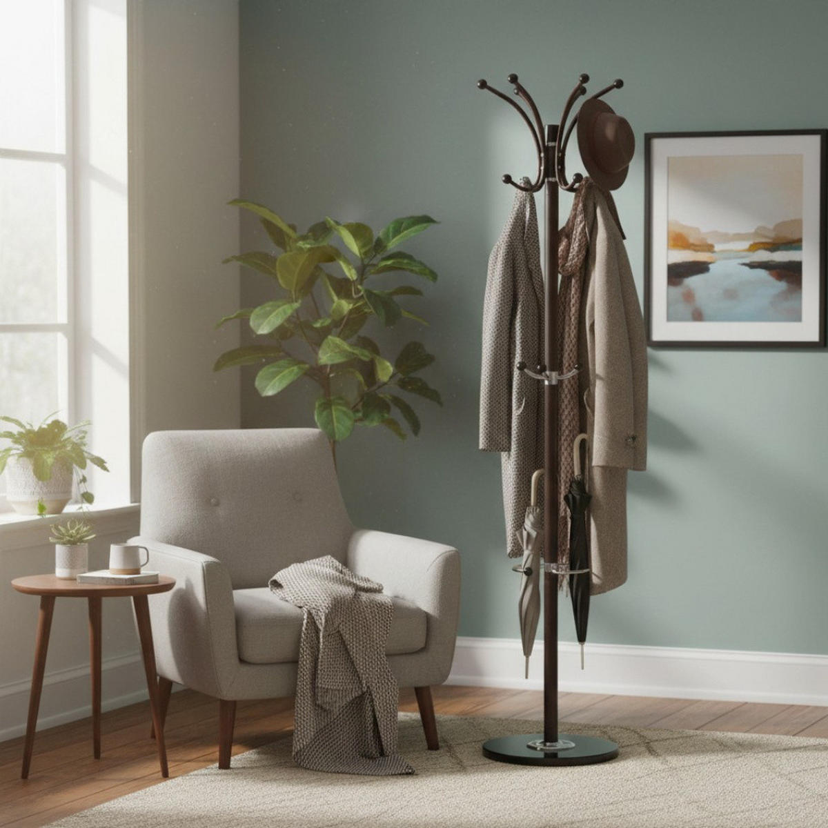 GARDEROBE aus metall 36x178cm - Braun, Metall (36/178/36cm) - Wanderlust