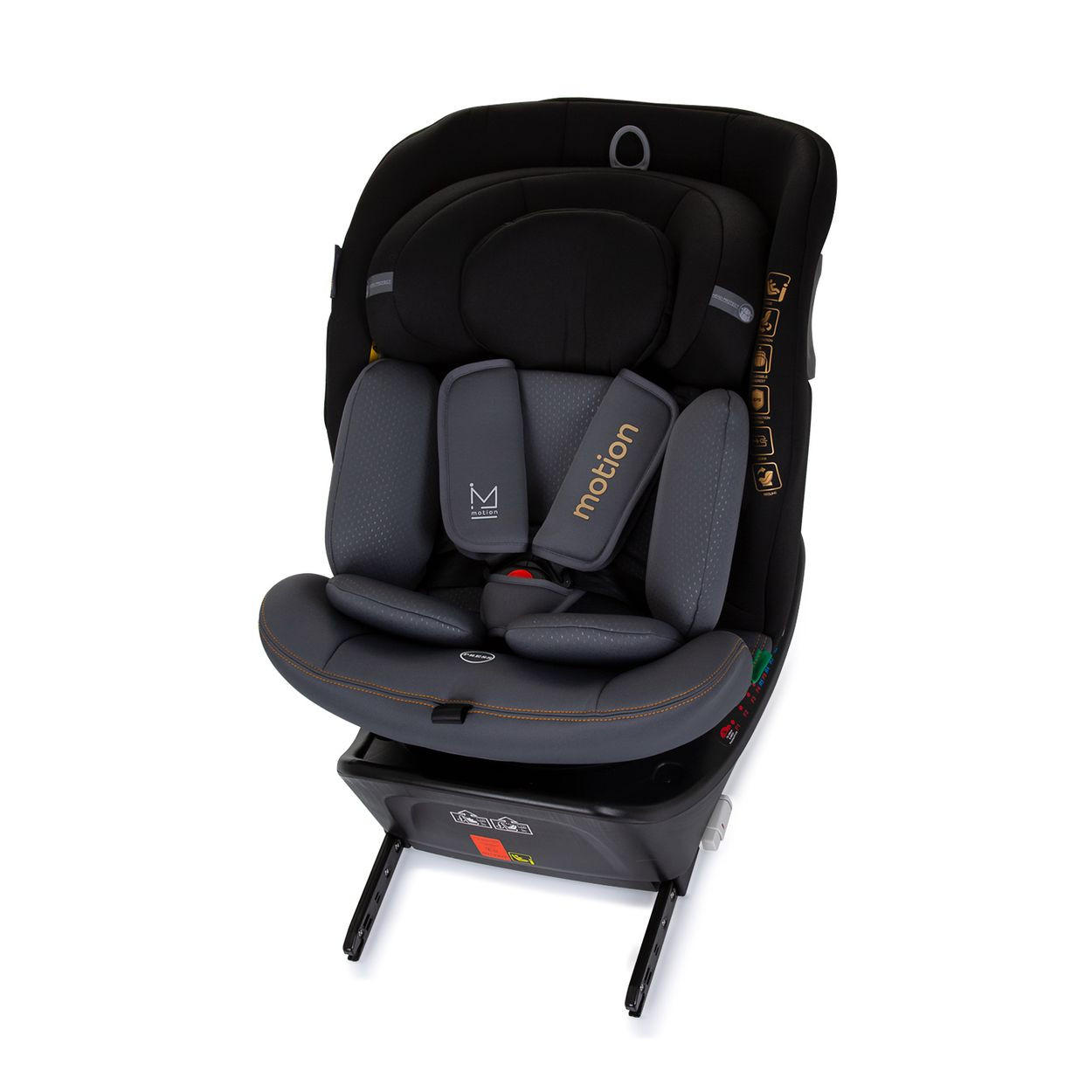 KINDERSITZ i-Size Motion schwarz (40 - 150 cm) Isofix 360° drehbar verstellbar - Schwarz, Kunststoff (44/81/55cm) - Chipolino