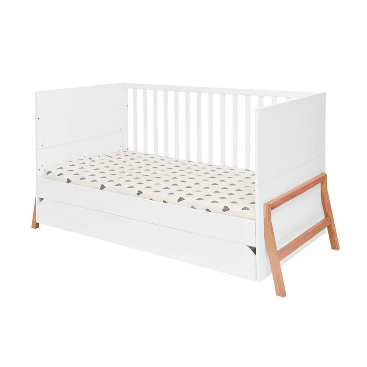 SOBA ZA BEBE 2-dijelni Bijeli - bijela, drvni materijal (161/90/75cm) - Petits-meubles