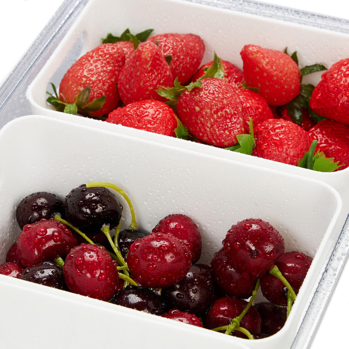 4XORGANIZÉR do chladničky - různobarevná, plast (32/10/17.5cm) - Relaxdays