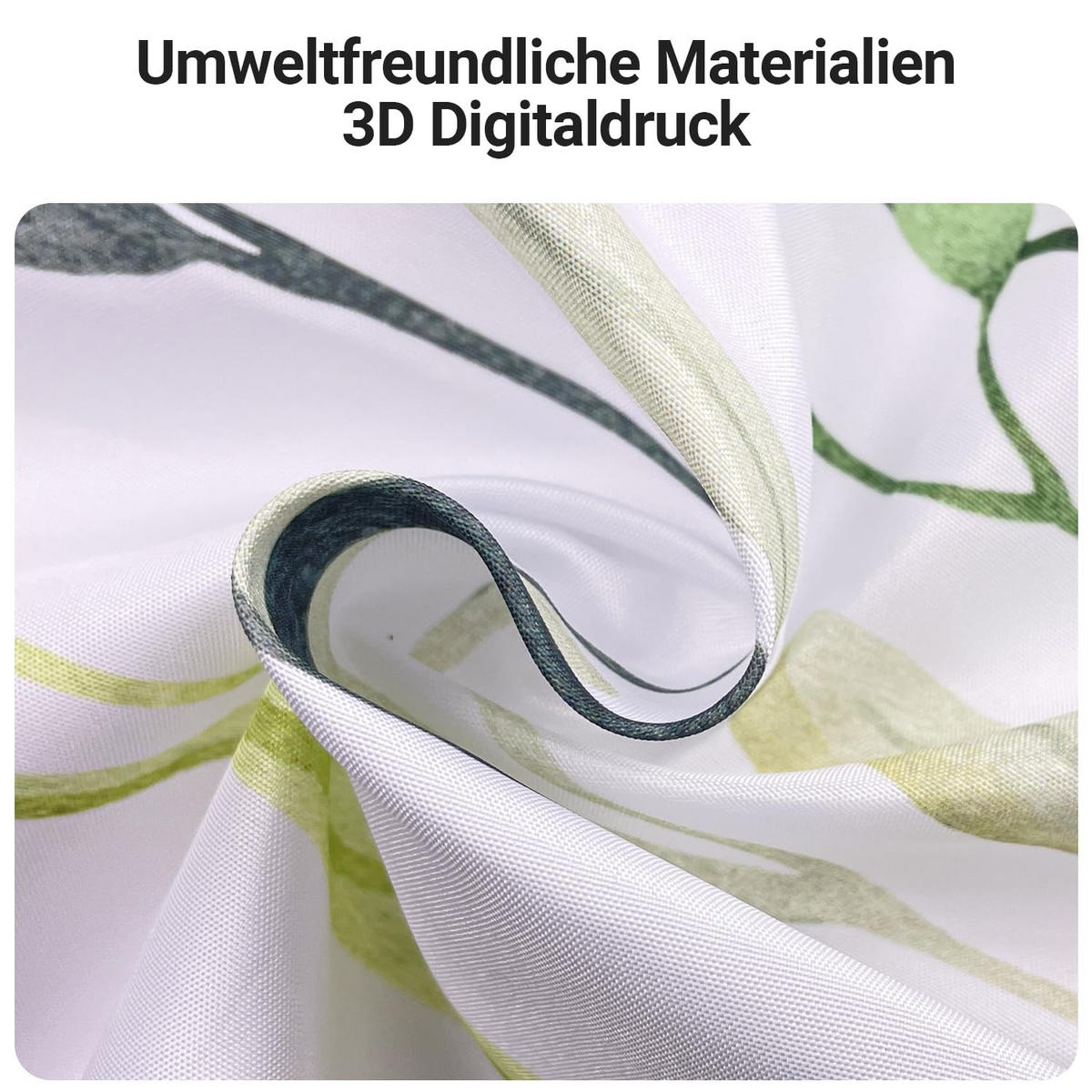 DUSCHVORHANG Schmetterling floral Muster wasserdicht mit Haken fürs Badezimmer Badewanne - Weiß, Textil (180/200cm) - MCBOSON