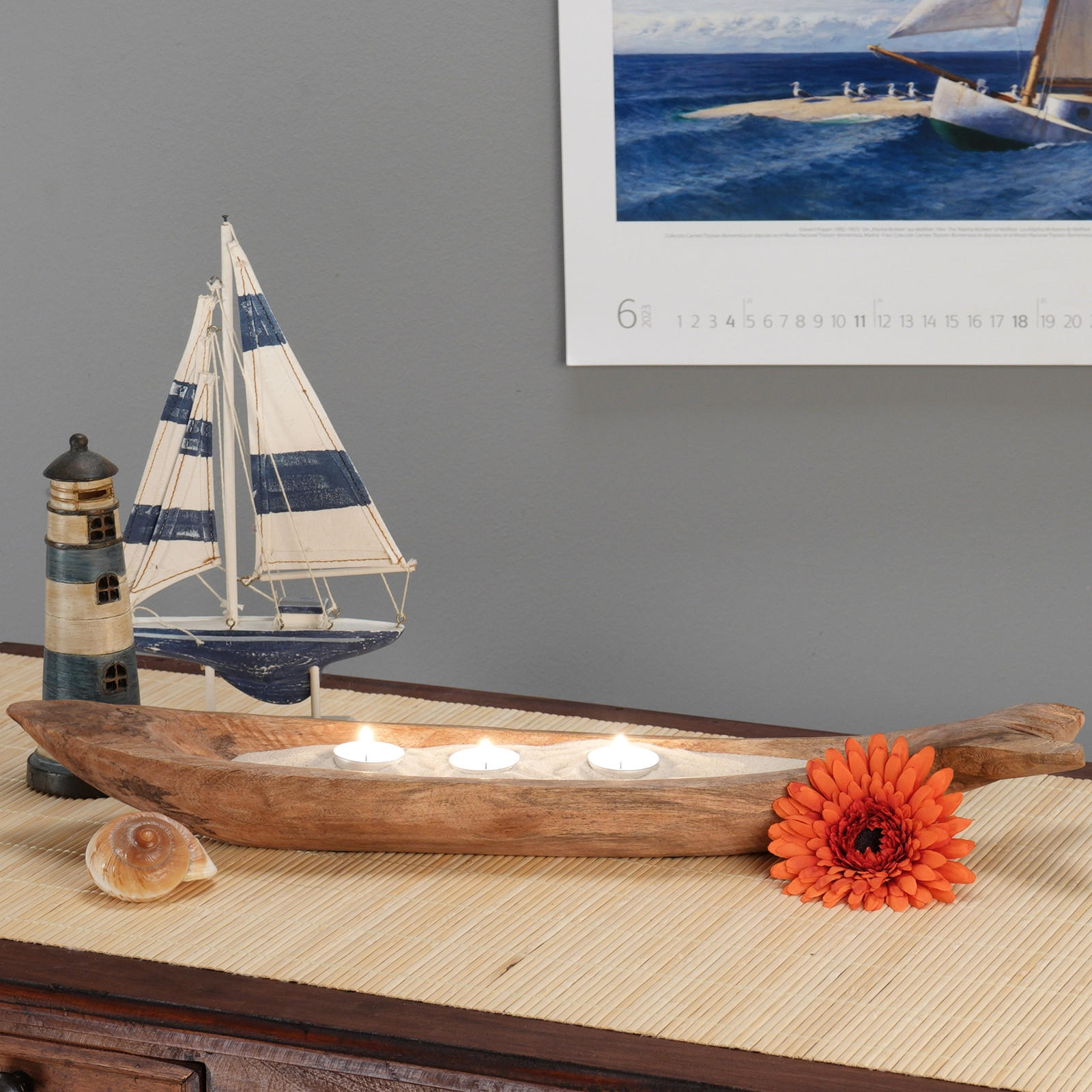 DEKO-SCHALE Pescado Mangoholz naturfarben - Naturfarben, Holz (7cm) - CREEDWOOD
