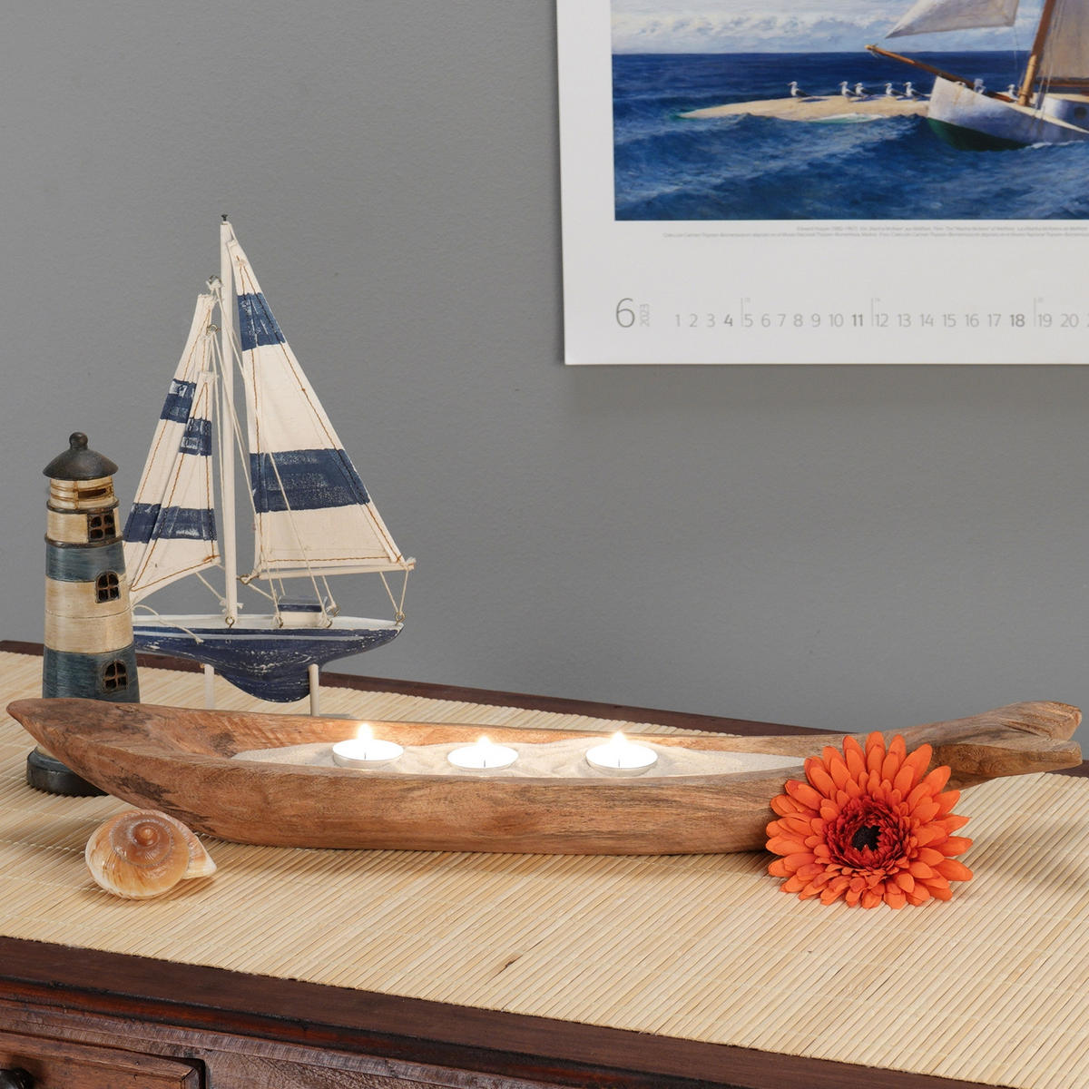 DEKO-SCHALE Pescado Mangoholz naturfarben - Naturfarben, Holz (7cm) - CREEDWOOD